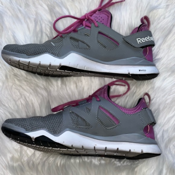 Reebok Nanoweb ZRated Training Shoe Sneaker Women’s Size 8 Gray/Pink - Picture 4 of 8